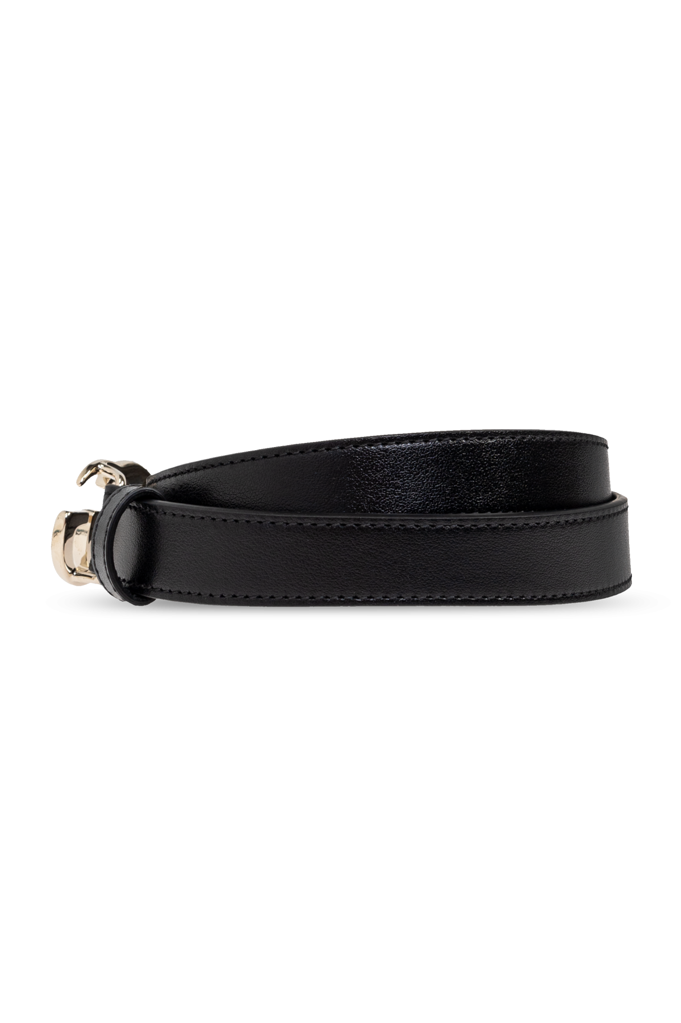SchaferandweinerShops KR - Black Leather belt gucci avec